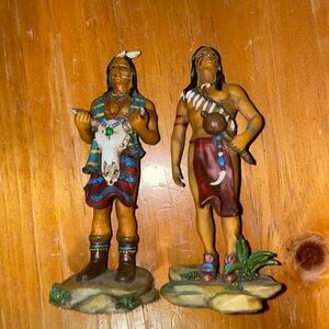 Vintage Native American Indians Bundle Ceramic Figurines